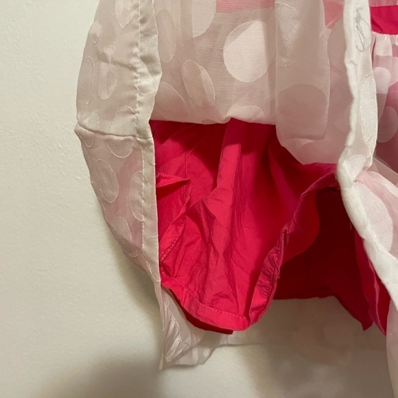 Losan Size 4 Girls White and Pink Polka Dot Summer Dress - Picture 7 of 8
